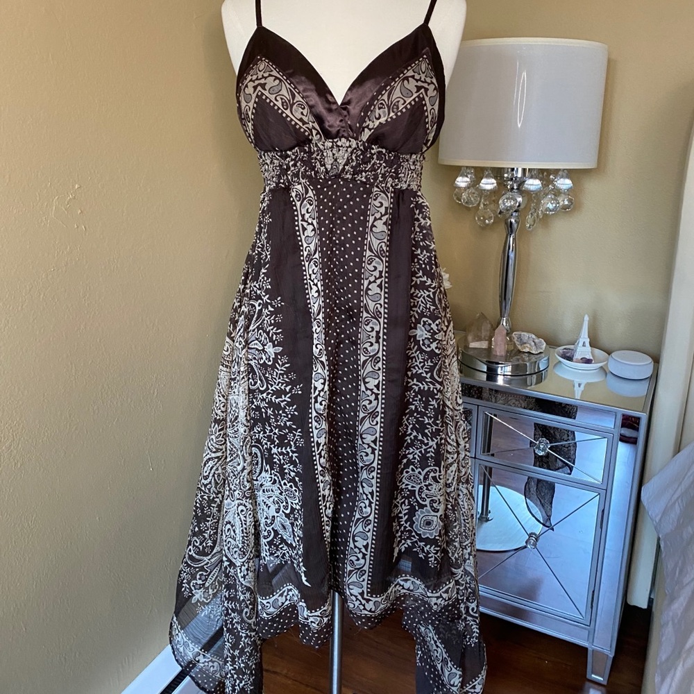 Paisley Brown High Low Dress